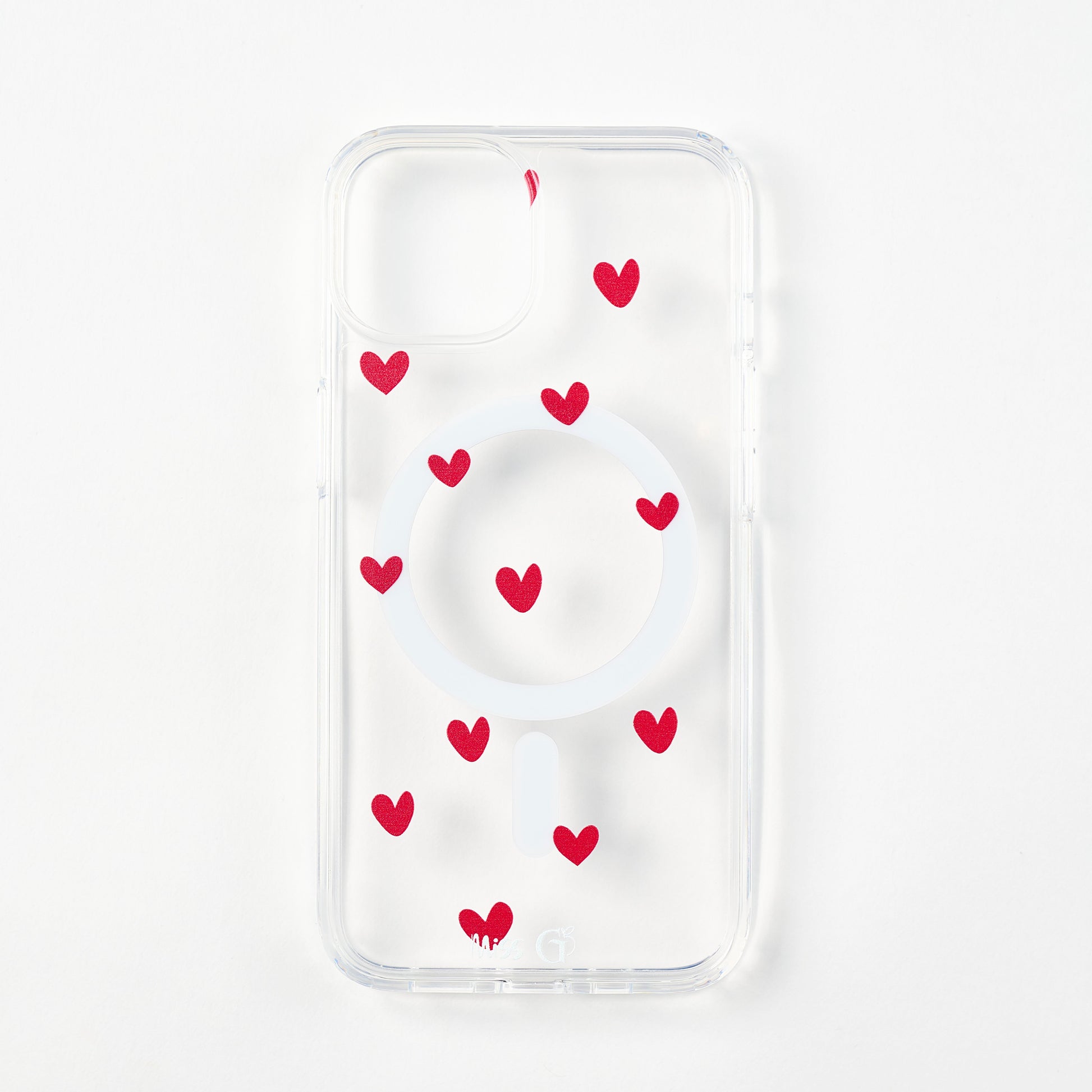 Magsafe case with little red hearts pattern