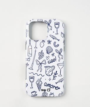 Protective case summer blue and white