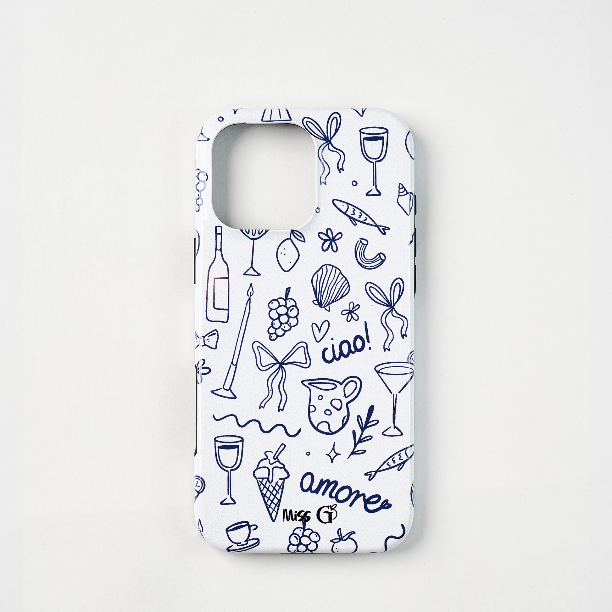 Protective case summer blue and white