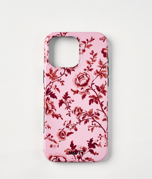 Protective case with red flowers pattern