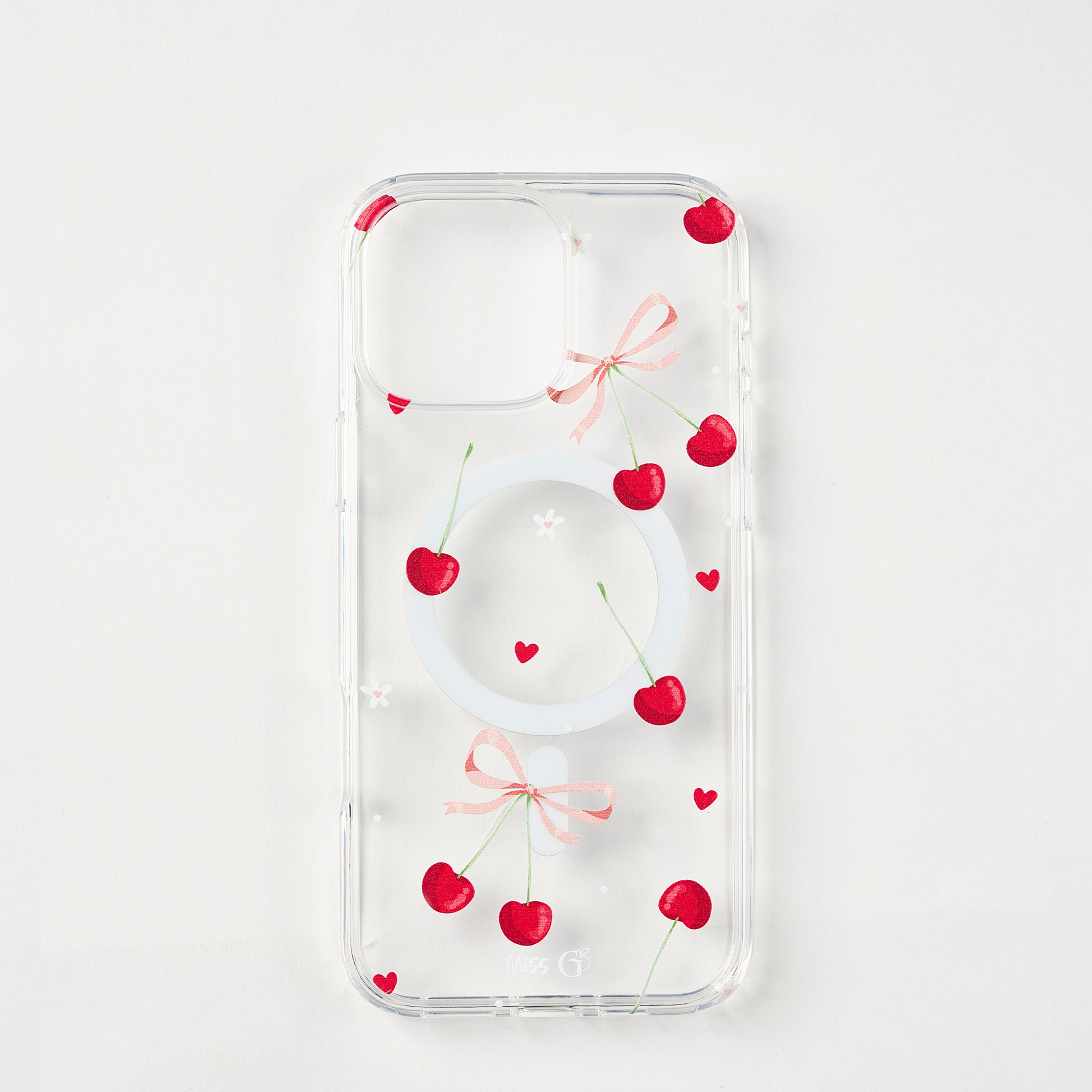 Magsafe case with cherries and bows pattern