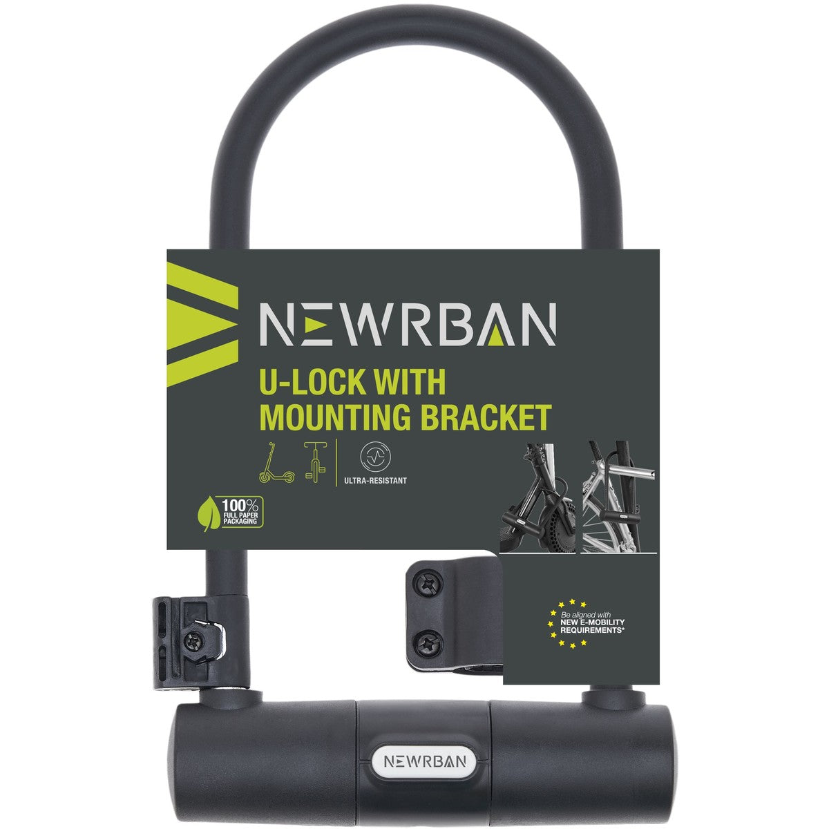 U-lock with mounting bracket