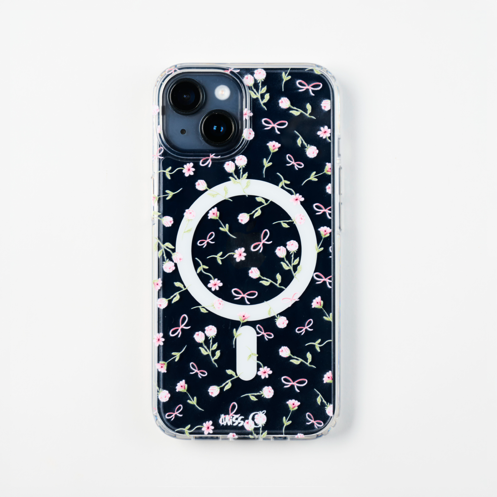 Magsafe-Hülle mit Blumen- und Schleifenmuster